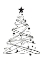 Picture of BLACK WHITE CHRISTMAS TREE 2