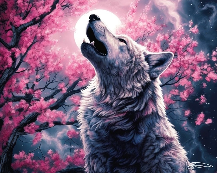 Picture of HOWLING AT THE MOON