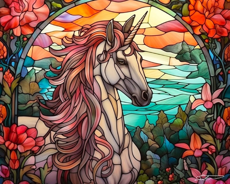 Picture of STAINED UNICORN