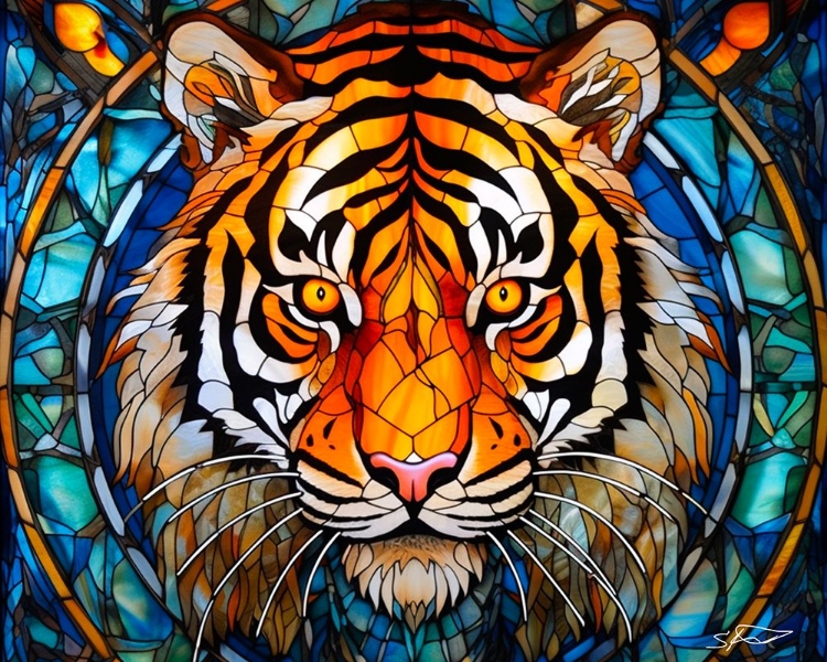 Picture of TIGER STAINED GLASS