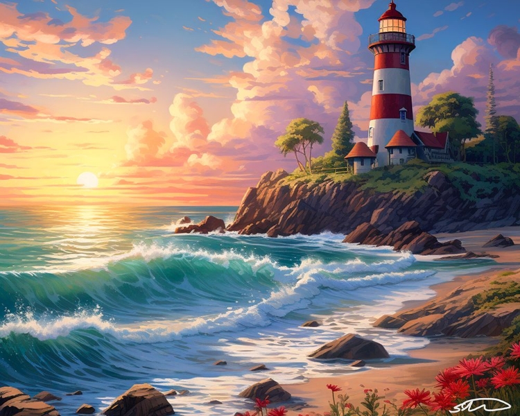 Picture of TROPICAL PARADISE LIGHTHOUSE