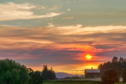 Picture of BARN ON THE RIDGE AT SUNSET
