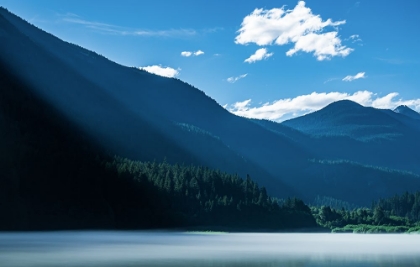 Picture of MORNING RAYS STREAK ACROSS THE MOUNTAINSIDE II