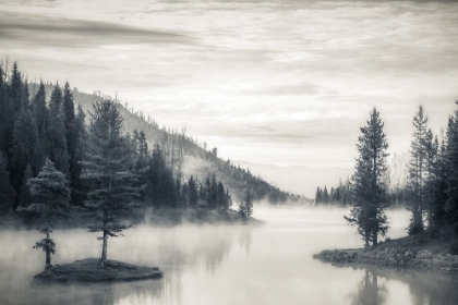 Picture of MIST ON A MOUNTAIN LAKE