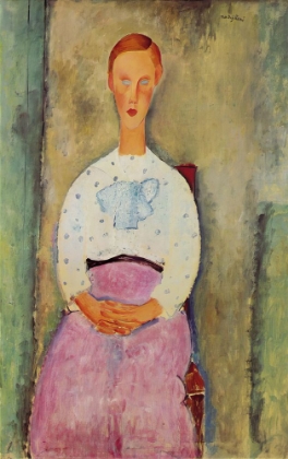 Picture of GIRL WITH A POLKA-DOT BLOUSE 1919