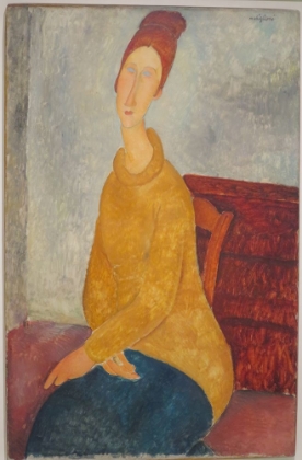 Picture of JEANNE HEBUTERNE IN YELLOW SWEATER 1918