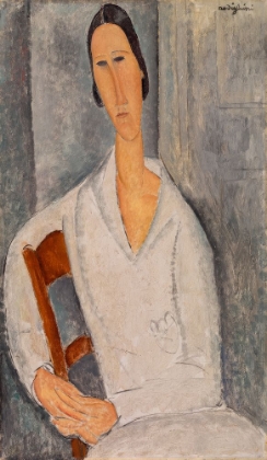 Picture of MADAME HANKA ZBOROWSKI LEANING ON A CHAIR 1919
