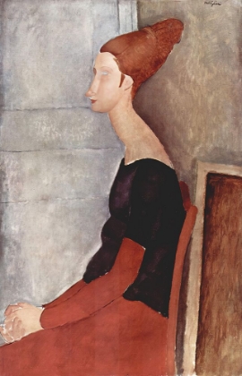 Picture of PORTRAIT OF JEANNE HEBUTERNE IN DARK CLOTHES 1918