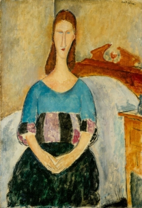 Picture of PORTRAIT OF JEANNE HEBUTERNE SEATED, 1918