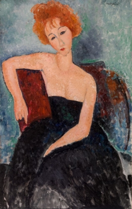 Picture of REDHEADED GIRL IN EVENING DRESS 1918