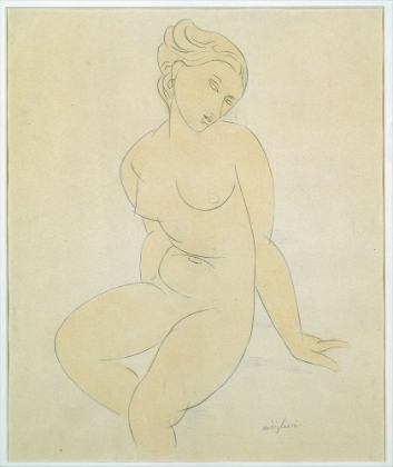 Picture of SEATED FEMALE NUDE 1917