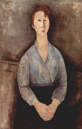 Picture of SEATED WOMAN WITH A BLUE BLOUSE 1919