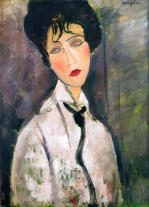Picture of WOMAN WITH BLACK CRAVAT 1917