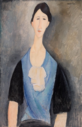 Picture of YOUNG WOMAN IN BLUE 1919