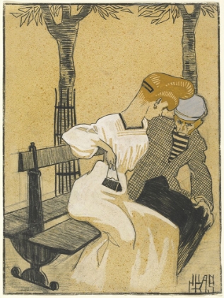Picture of MAN AND WOMAN ON BENCH, 1908