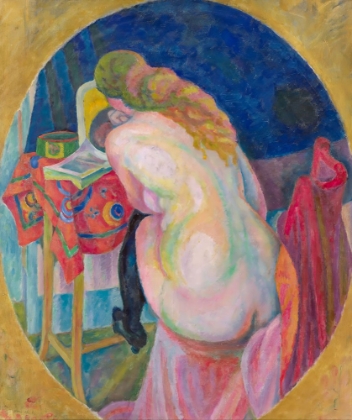 Picture of NUDE WOMAN READING 1915