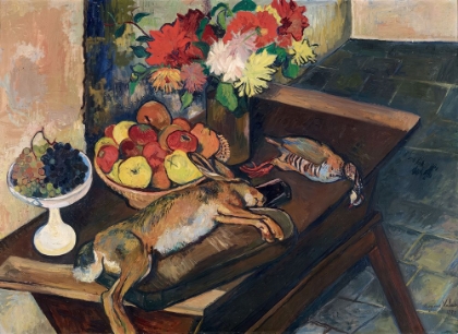 Picture of STILL LIFE WITH RABBIT AND PARTRIDGE 1930