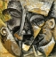 Picture of DYNAMISM OF A MANS HEAD 1913