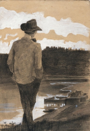Picture of YOUNG MAN ON A RIVERBANK 1902