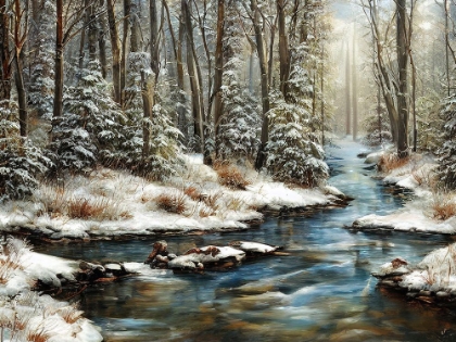 Picture of CREEK IN THE WINTER WOODS