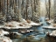 Picture of CREEK IN THE WINTER WOODS