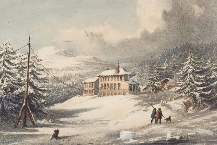 Picture of THE TELEGRAPH HOUSE IN 1857