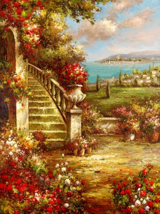 Picture of FLOWERS AT THE STAIRS