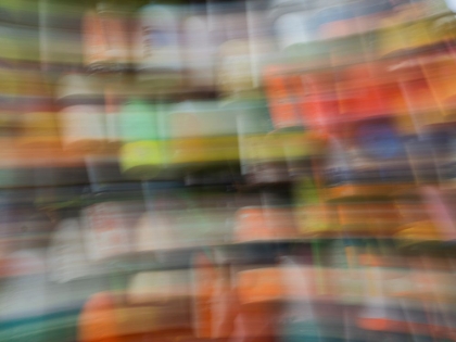 Picture of ABSTRACT BLUR OF FLOATS FOR LOBSTER TRAPS.