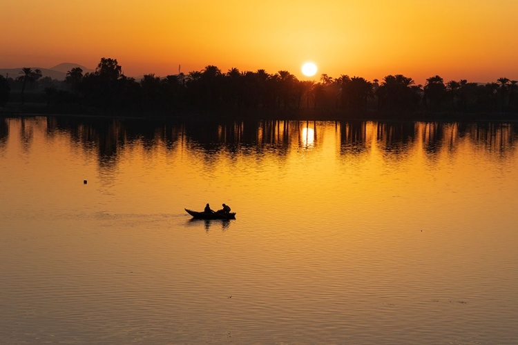 Picture of SUNRISE OVER THE RIVER NILE AT THE VILLAGE OF ESNA-EGYPT.