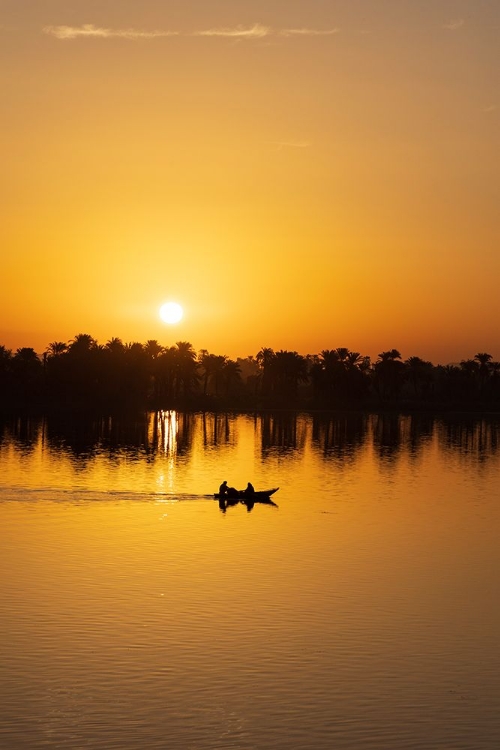 Picture of SUNRISE OVER THE RIVER NILE AT THE VILLAGE OF ESNA-EGYPT.