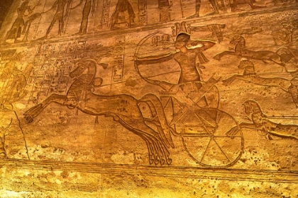 Picture of ABU SIMBEL. ANCIENT TEMPLE COMPLEX CUT INTO SOLID ROCK. EGYPT.
