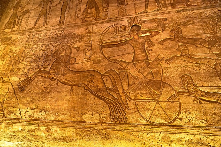 Picture of ABU SIMBEL. ANCIENT TEMPLE COMPLEX CUT INTO SOLID ROCK. EGYPT.