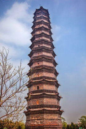 Picture of IRON PAGODA-KAIFENG-HENAN-CHINA. BUILT IN 1069 BY THE KAIBAO BUDDHIST MONASTERY.