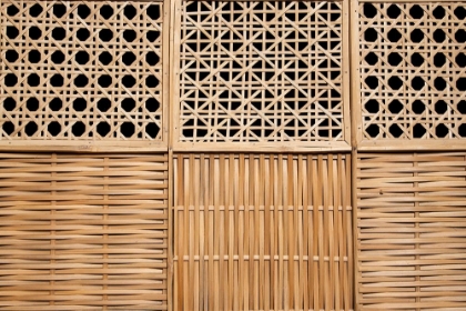 Picture of INDONESIA-BALI. WOVEN RATAN WALL.