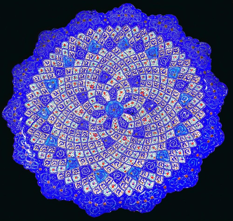 Picture of BLUE POTTERY PLATE-MADABA-JORDAN.