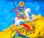 Picture of SAINT GEORGE DRAGON FRESCO ST. GEORGES GREEK ORTHODOX CHURCH-MADABA-JORDAN.