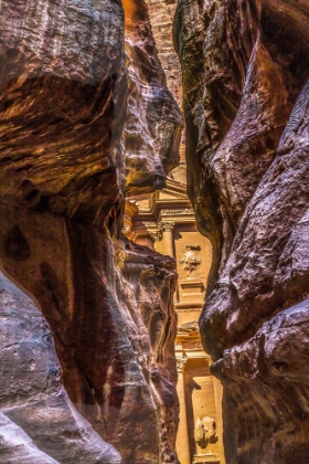 Picture of ENTRANCE TREASURY-PETRA-JORDAN. BUILT BY NABATAEANS IN 100 BC