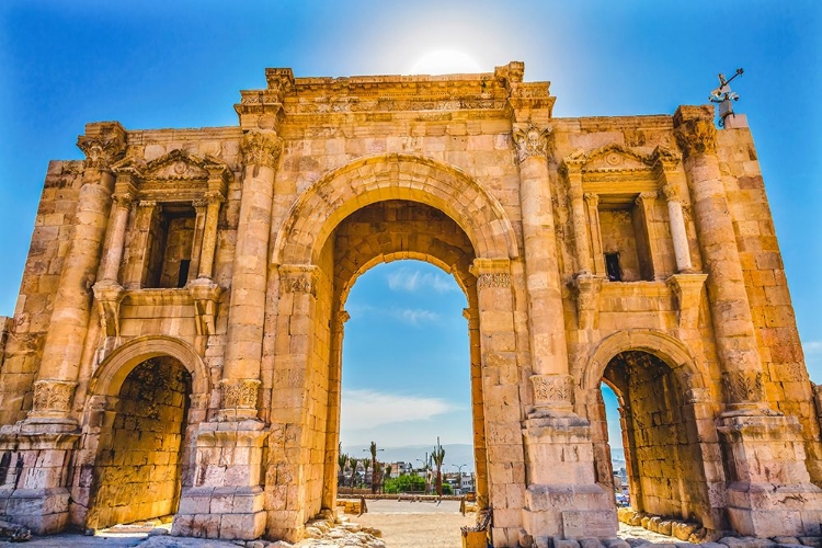 Picture of HADRIANS ARCH-JERASH-JORDAN. JERASH 300 BC TO 600 AD