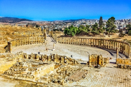 Picture of ANCIENT ROMAN CITY-JERASH-JORDAN. JERASH FROM 300 BC TO 600 AD