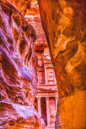 Picture of PETRA-JORDAN. BUILT BY NABATAEANS IN 100 BC.