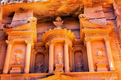 Picture of TREASURY-PETRA-JORDAN. TREASURY BUILT BY NABATAEANS IN 100 BC.