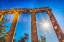 Picture of IONIC COLUMNS SUN OVAL PLAZA-JERASH-JORDAN. JERASH CAME TO POWER FROM 300 BC TO 600 AD.