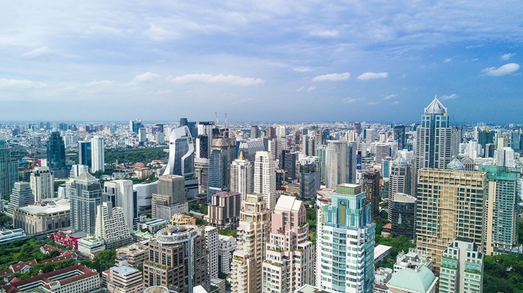 Picture of BANGKOK-THAILAND. VIEWS OVER DOWNTOWN BANGKOK-THAILAND.