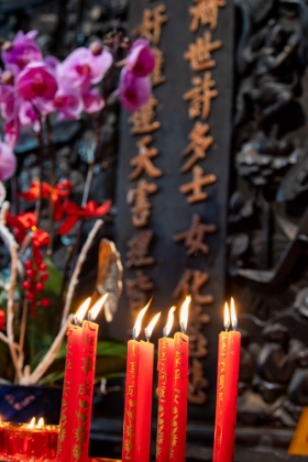 Picture of VIET NAM-AKA VIETNAM-HO CHI MINH CITY-AKA SAIGON. CHINESE TEMPLE. CANDLE OFFERINGS.