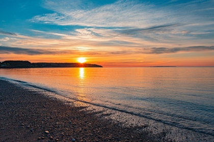 Picture of CANADA-NEW BRUNSWICK-ST. MARTINS. SUNRISE ON BAY OF FUNDY.