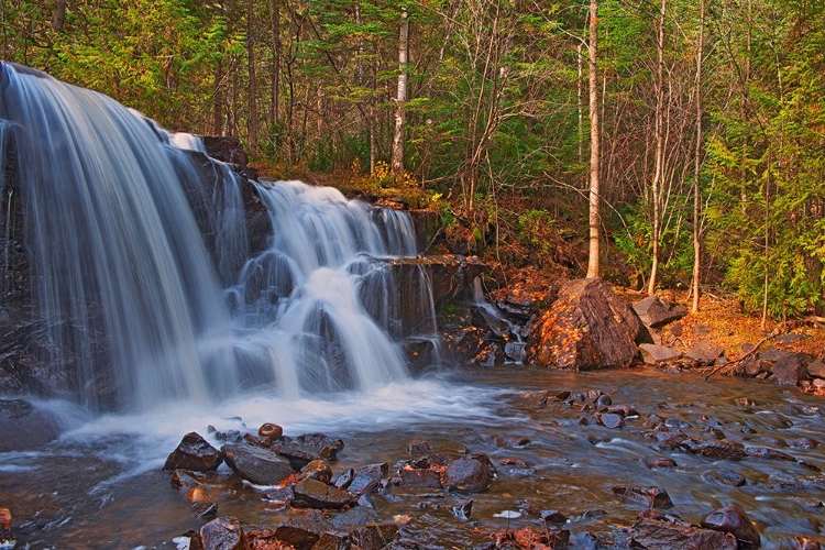 Picture of CANADA-ONTARIO-IGNACE. RALEIGH FALLS AND FOREST LANDSCAPE.