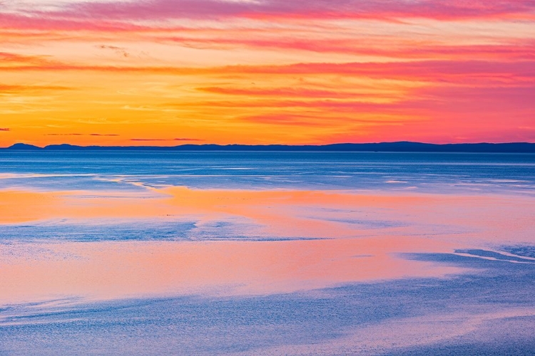 Picture of CANADA-QUEBEC-TADOUSSAC. SUNRISE ON SAGUENAY RIVER.