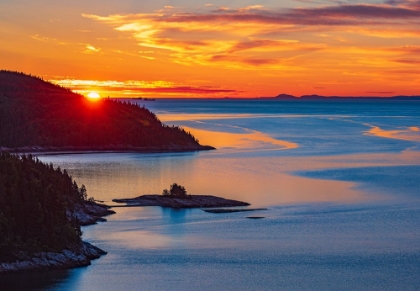 Picture of CANADA-QUEBEC-TADOUSSAC. SUNRISE ALONG THE SAGUENAY RIVER.