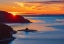 Picture of CANADA-QUEBEC-TADOUSSAC. SUNRISE ALONG THE SAGUENAY RIVER.