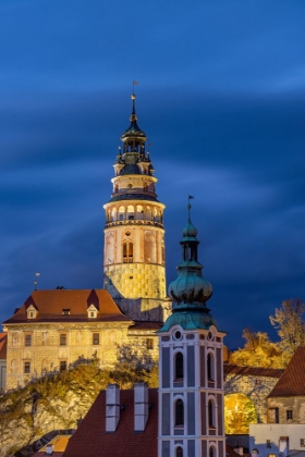 Picture of STORMY SKIES OVER TOWN OF CESKY KRUMLOV IN THE CZECH REPUBLIC